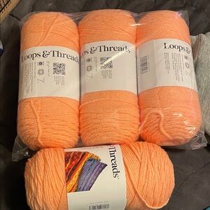Loops & Threads LIGHT CORAL Yarn Bundle